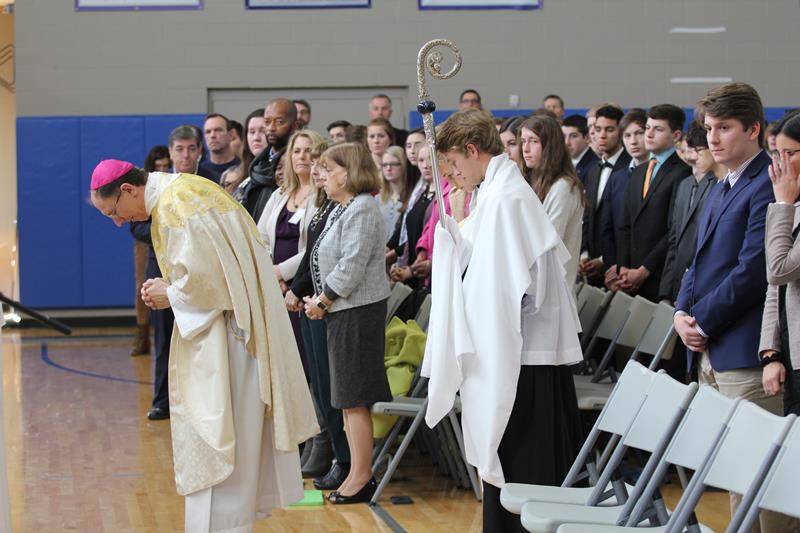 bishop jugis blesses new addition to christ the king high school