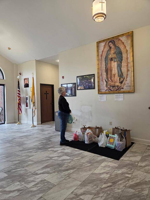 Our Lady of Lourdes in Monroe participated in a food drive on Ash Wednesday