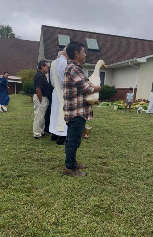 St. Charles Borromeo in Morganton had some special pet friends that came to be blessed. 