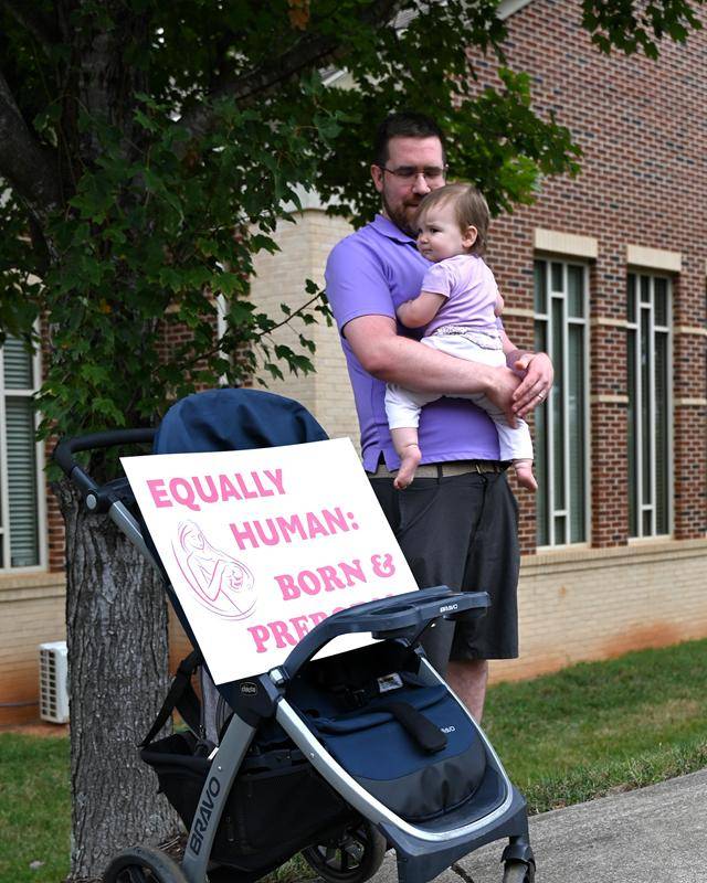 Life Chain outside St. Mark in Huntersville.(Copy)