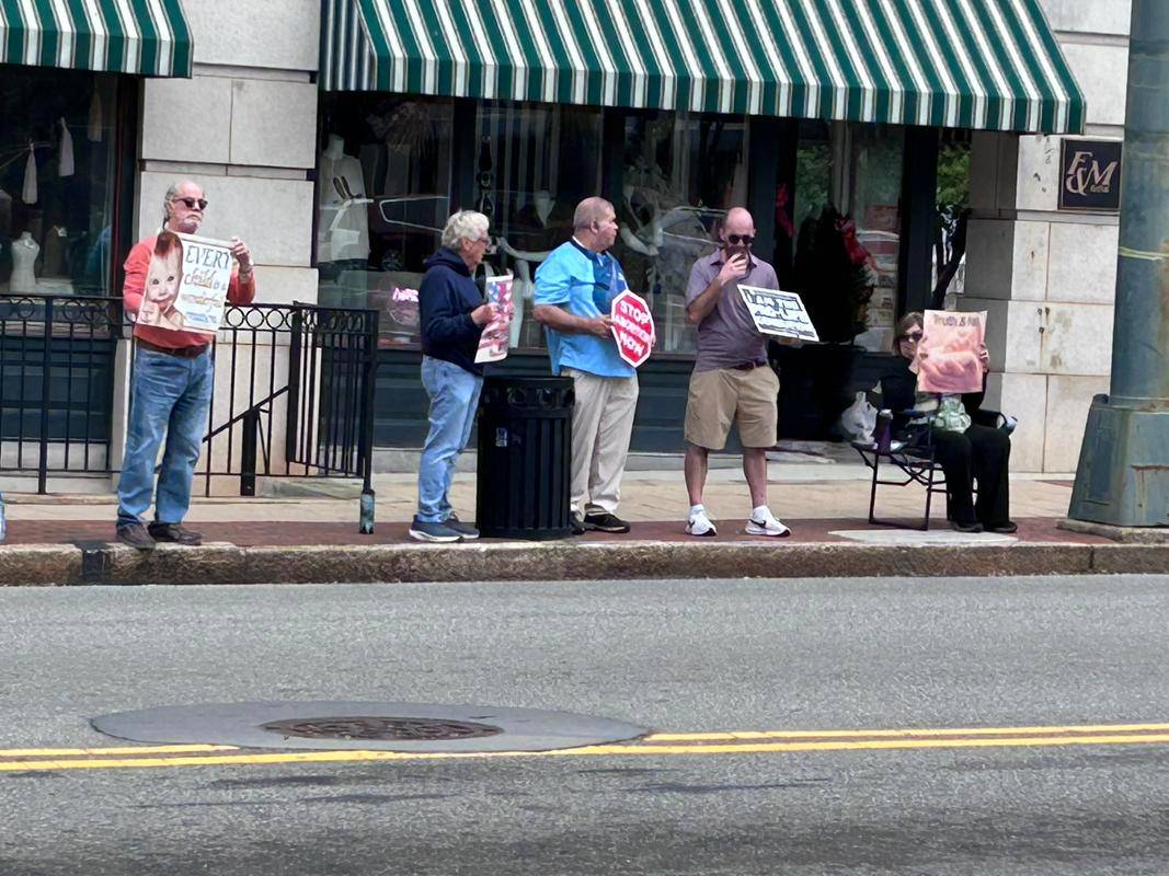 Sacred Heart parishioners witness for life. 