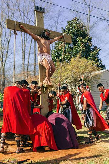 The crucifixion scene at St. Charles Borromeo Church in Morganton (Photo by Lorenzo Pedro, correspondent)