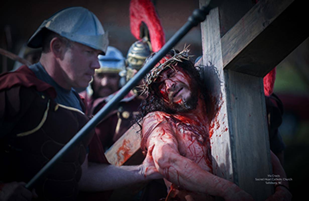 Via Crucis at Sacred Heart Church in Salisbury (Photo by Bill Washington, correspondent)