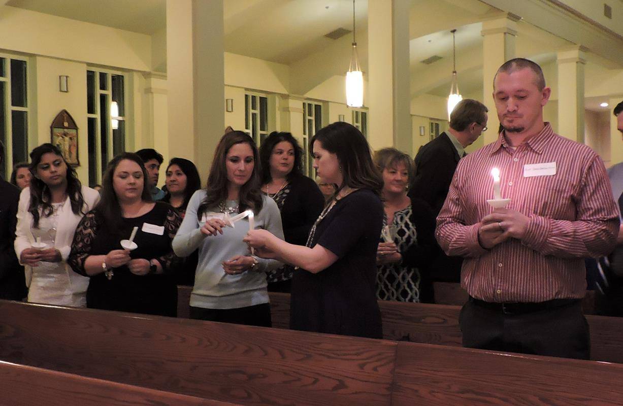 Easter Vigil at St. Mark Church in Huntersville. (Photo provided by Amy Burger) 