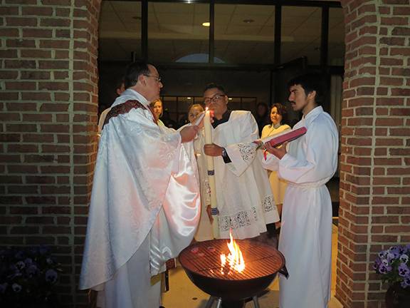 Easter Vigil at St. Philip the Apostle Church in Statesville (photo provided by Connie Ries)