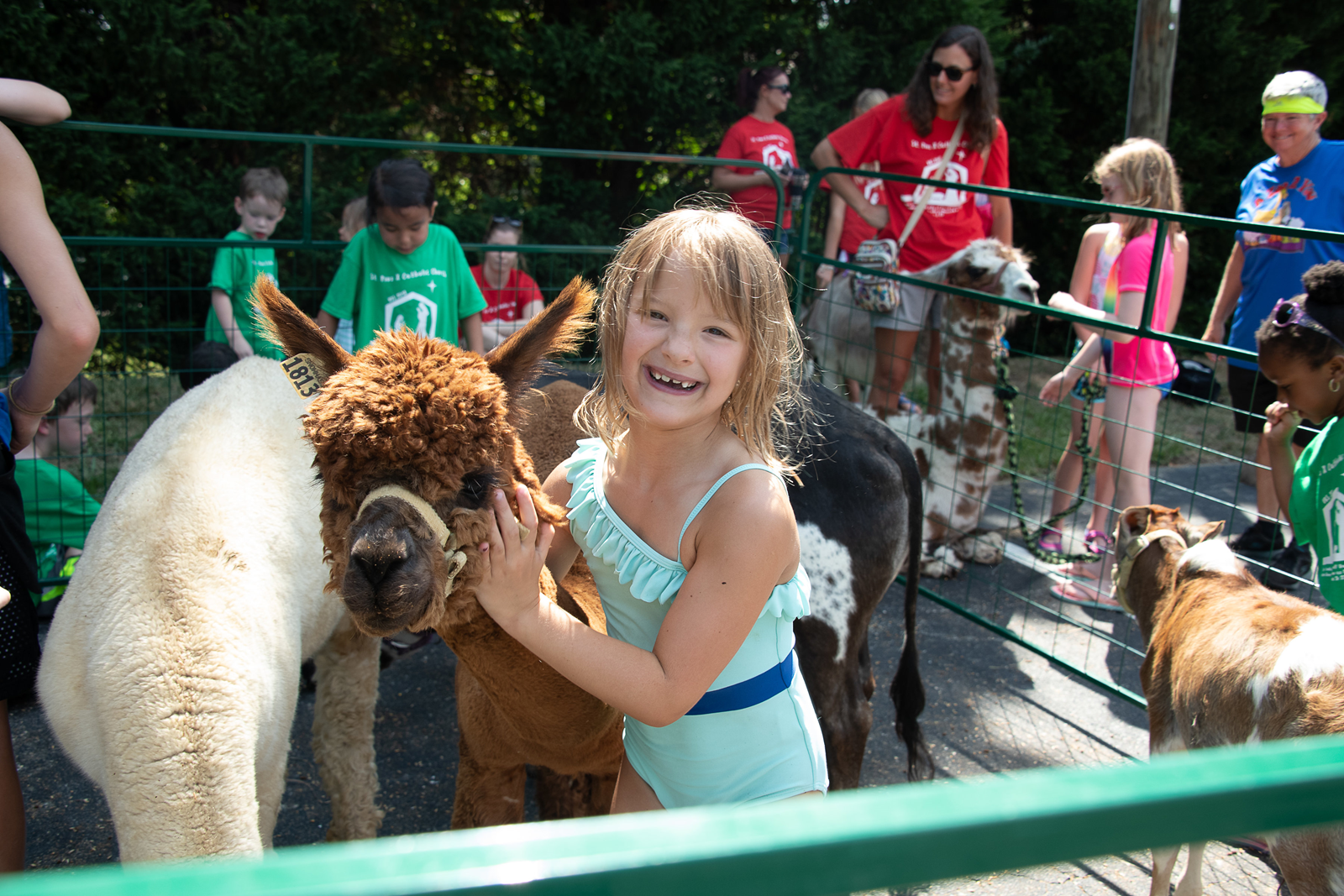 GREENSBORO — On the last day the kids enjoyed a water slide and a “Nativity” petting zoo! (Photos provided by MaryAnn Luedtke and Lindsay Kohl)