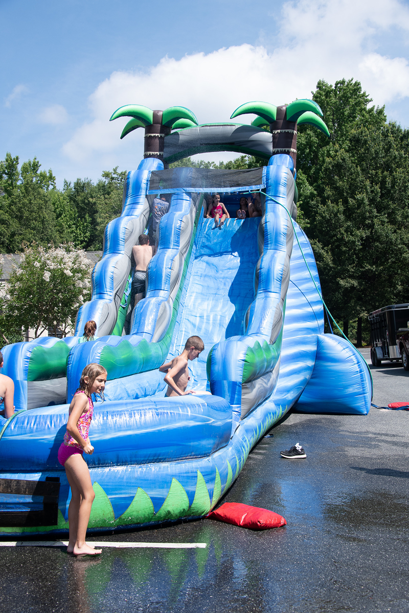 GREENSBORO — On the last day the kids enjoyed a water slide and a “Nativity” petting zoo! (Photos provided by MaryAnn Luedtke and Lindsay Kohl)