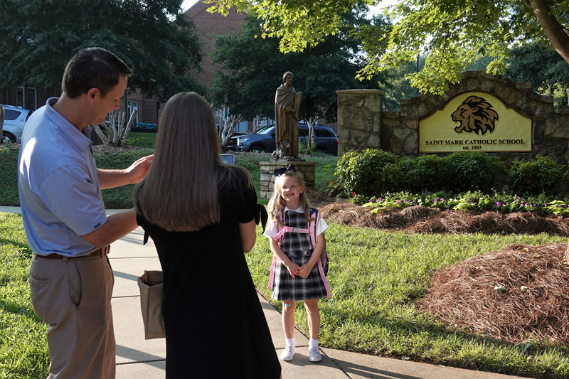 St Mark first day of school - elementary student.