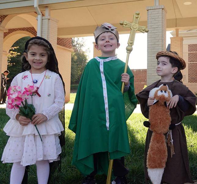 HUNTERSVILLE — St. Mark Church preschoolers make adorable saints. (Photo provided by Amy Burger)