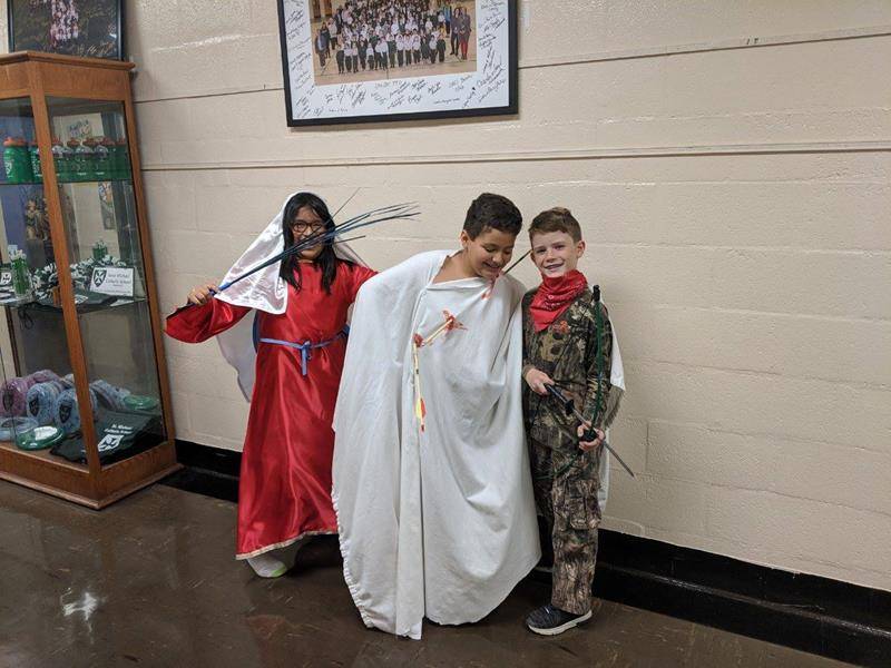 GASTONIA — Fourth-graders at St. Michael Church presented their saint projects to other grade levels and parents. They identified what saint they were, and gave a brief description about their life. (Photos via Facebook)