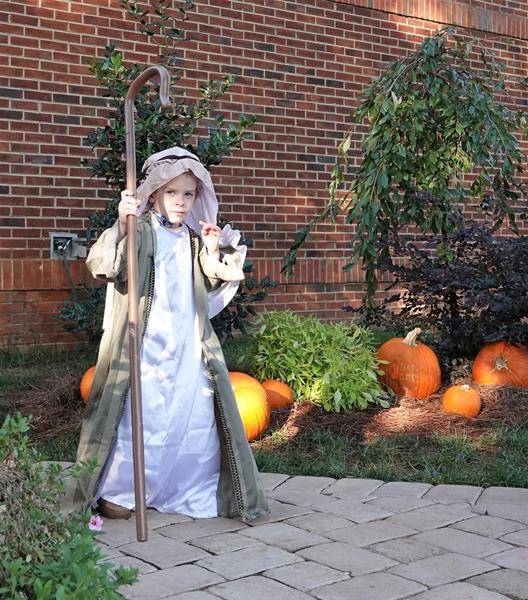 HUNTERSVILLE — St. Mark Church preschoolers make adorable saints. (Photo provided by Amy Burger)