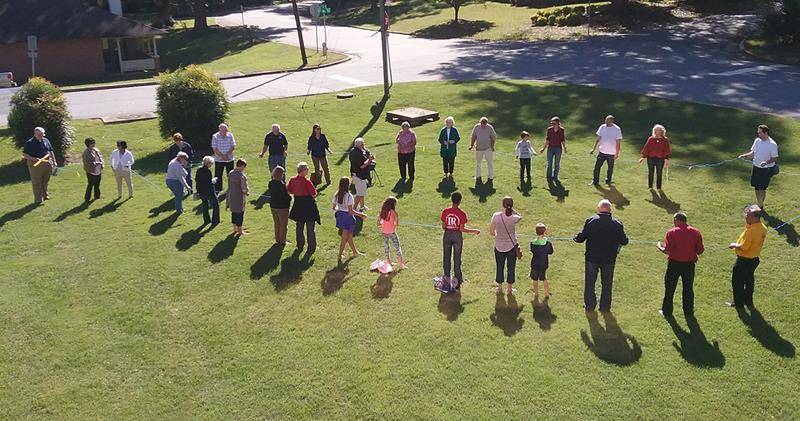 HICKORY — Forty parishioners of St. Aloysius Church, led by the Knights of Columbus, prayed a bilingual rosary Oct. 13 in commemoration of the 101st anniversary of Our Lady of Fatima’s appearances. The sorrowful mysteries were recited. (Bobby Speers)