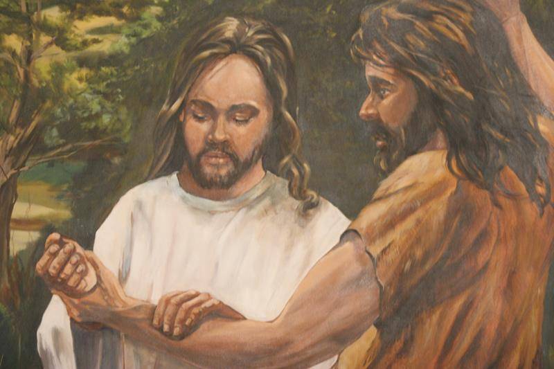 “When I would start to bring people in to see the murals, they would simply start to cry,” Father Roberts recounts. “They would see Jesus holding the arm of John the Baptist. That’s the point where I started to cry – the day they  put that mural in.”