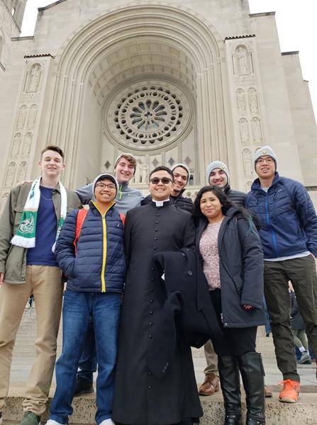 Students from Catholic Campus Ministry at University of North Carolina participate in the March for Life in D.C. (Photo via Twitter).