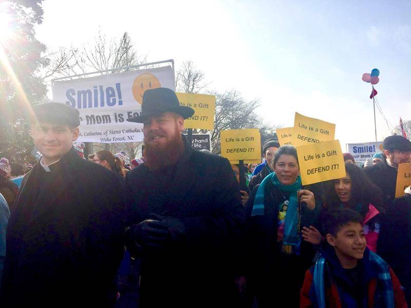 Parishioners of St. Mark Church in Huntersville March in D.C. (Photo via Facebook).