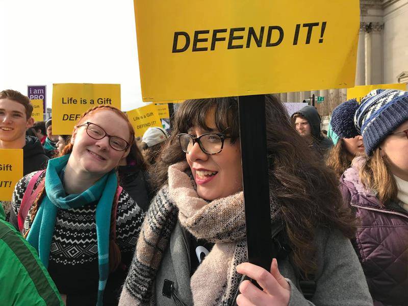 Parishioners of St. Mark Church in Huntersville March in D.C. (Photo via Facebook).