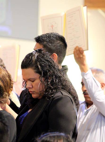 Candidates and catechumens were presented to Bishop Peter Jugis during the Rite of Election at Immaculate Conception Church in Hendersonville March 23. (Photos provided by Capuchin Franciscan Father Martin Schratz)
