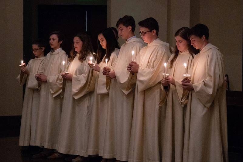 Easter Vigil at St. Pius X Church in Greensboro. (Photo provided by Mary Ann Luedtke)