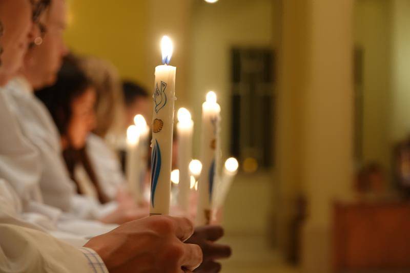 St. Mark Easter Vigil in Huntersville. (Photo by Amy Burger)