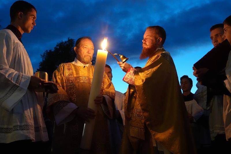 St. Mark Easter Vigil in Huntersville. (Photo by Amy Burger)