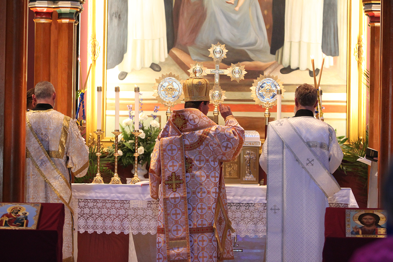 The Pontifical Divine Liturgy drew clergy from around the region, including Roman rite clergy from the Diocese of Charlotte.
