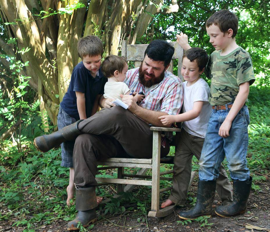 Jason and his boys minus John who is napping (Copy)