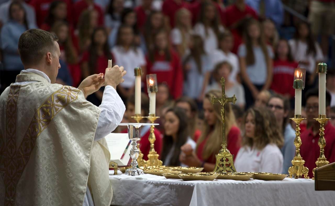 Mass held at Charlotte Catholic High School
