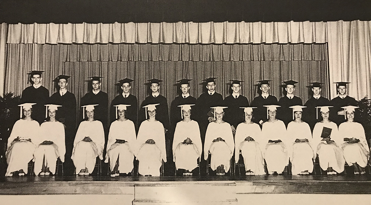 Classes began at Bishop McGuinness High School in 1959, and the first graduating class was in 1960. (Photos provided by Diocese of Charlotte Archives)