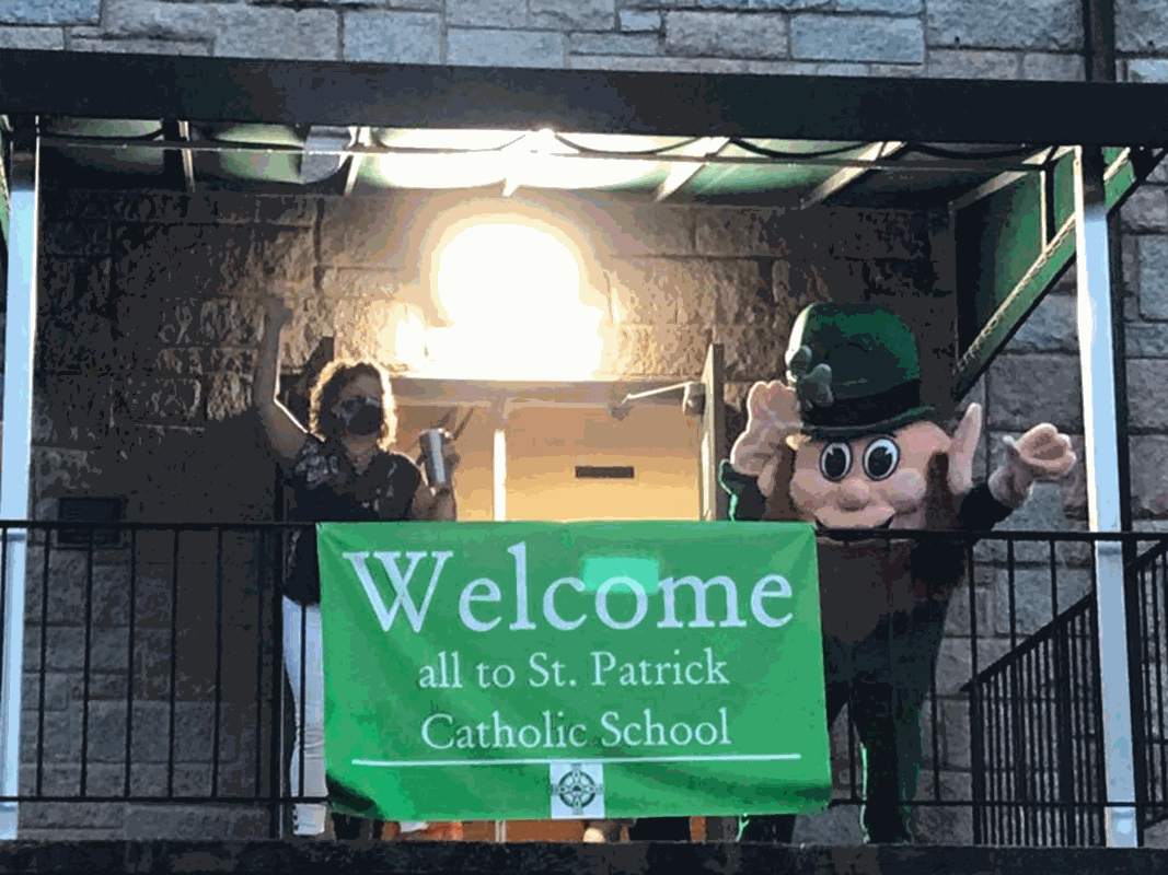 CHARLOTTE — Students are excited to return to St. Patrick School in Charlotte. (Photos via Facebook)