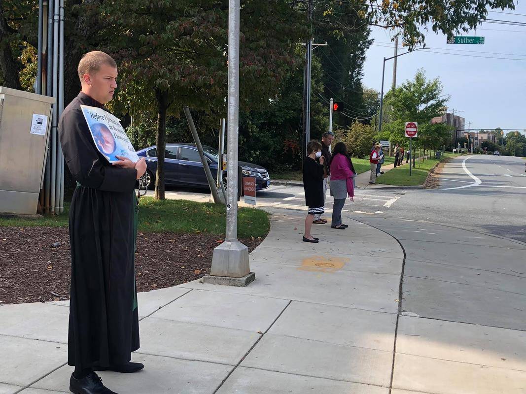 St Thomas Aquinas Church in Charlotte held a Life Chain Oct. 4.