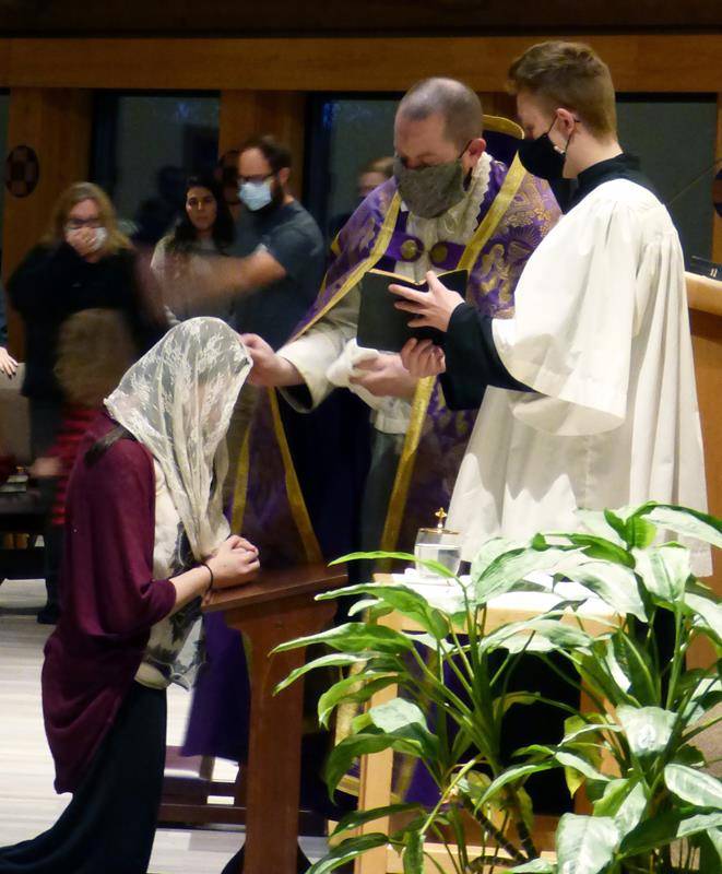 BOONE – Ash Wednesday Mass was celebrated at St. Elizabeth Church. (Photo by Amber Mellon).