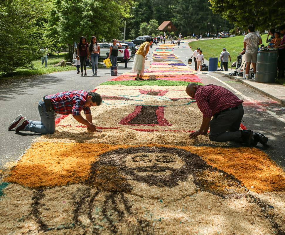 St Francis of Assisi Church in Franklin celebrates the Feast of Cor-pus Christi a unique way.