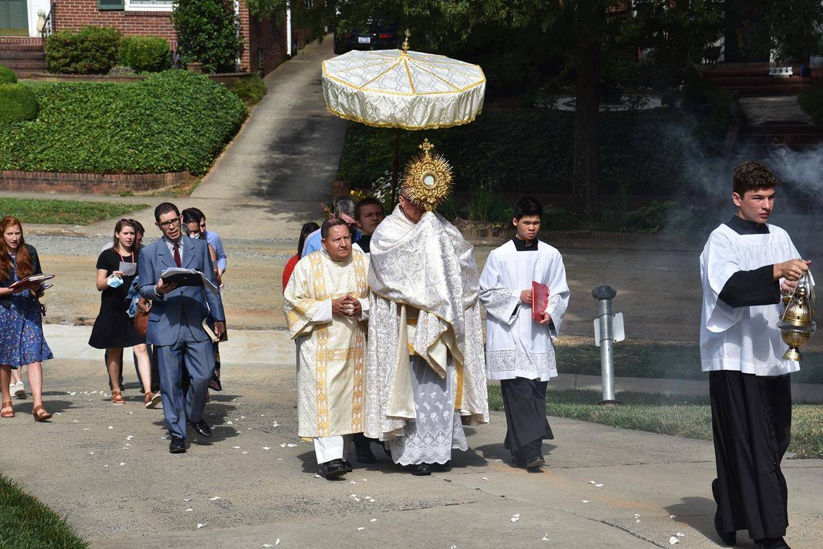 St. Patrick Cathedral celebrated the Solemnity of Corpus Christi June 6 with a traditional Eucharistic Procession on the Cathedral grounds following the 9 a.m. Mass.