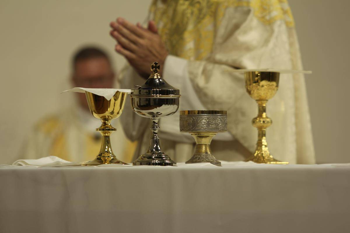 Bishop Peter J. Jugis celebrates Mass for the Eucharistic Congress at St. Patrick Cathedral. (Photos by SueAnn Howell, Catholic News Herald)