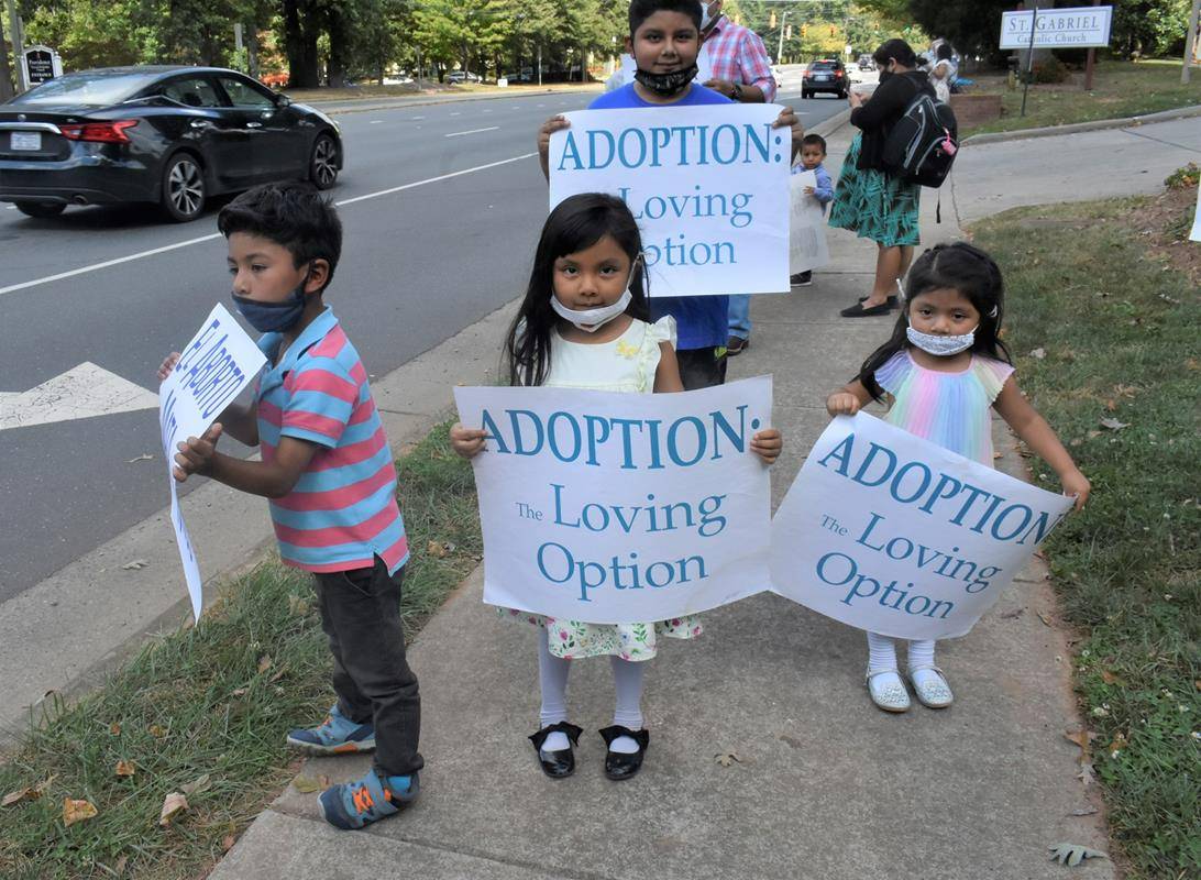 A beautiful, peaceful, prayerful start to Respect Life Month with a Life Chain outside St. Gabriel Church in Charlotte Oct. 3. For the protection of all human life, from conception to natural death, we pray! (Photo via Facebook) 