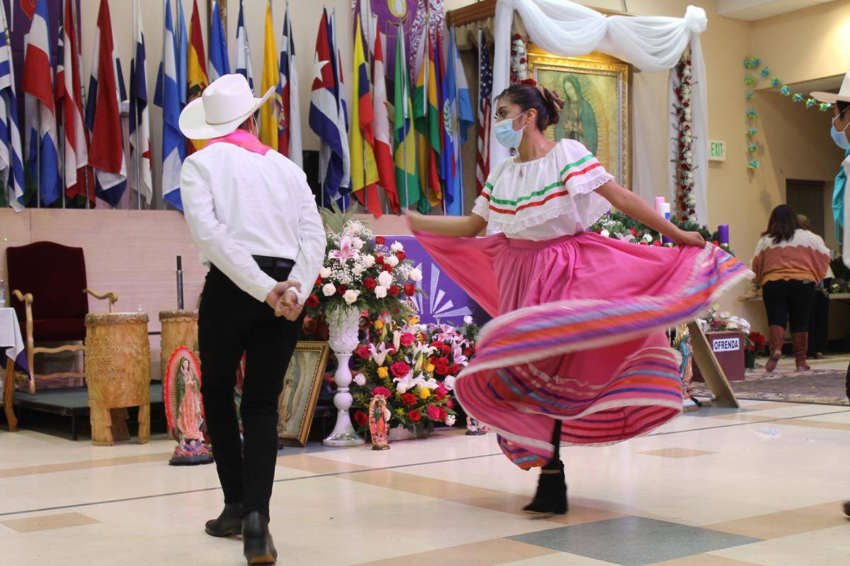 Our Lady of Guadalupe celebrations in Charlotte also featured traditional music and dancing, including “Baile folklórico,” (Spanish for “folkloric dance”). (Photo by César Hurtado)
