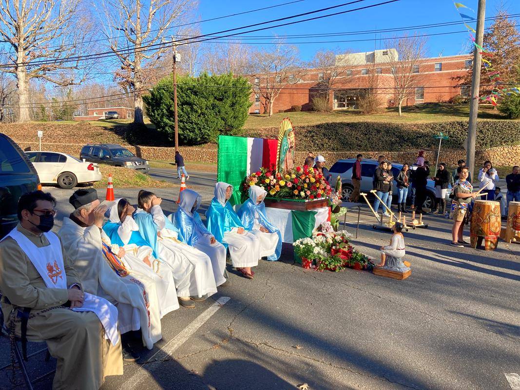 Our Lady of the Angels parishioners celebrate the Feast of our Lady of Guadalupe. (Photo provided by Alfonso Alvarez-Navarrete)