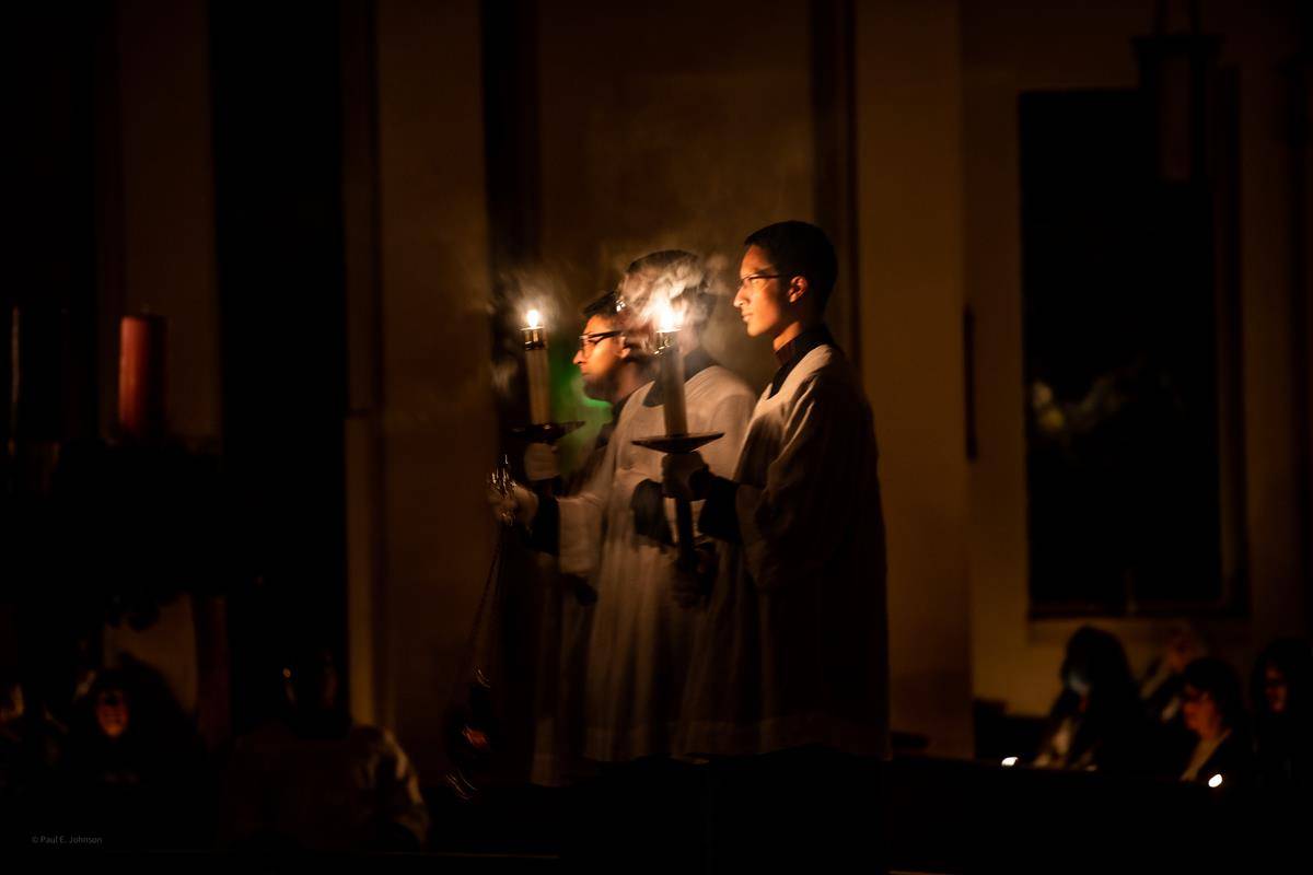 St. Mark Church in Huntersville's Rorate Mass. (Photo by Paul Johnson)