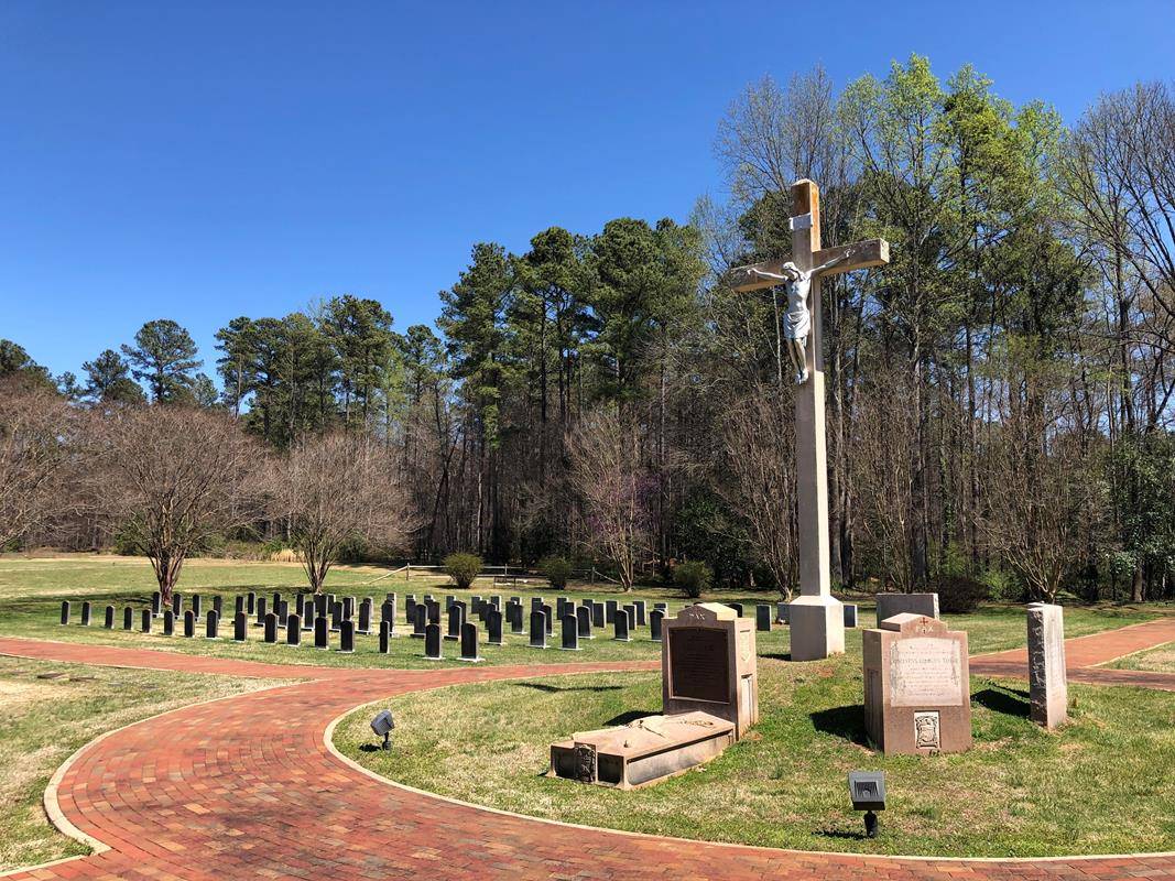 Abbot Leo Haid, O.S.B., is buried in the abbey cemetery along with the monks who have lived, worked and prayed there since 1876.