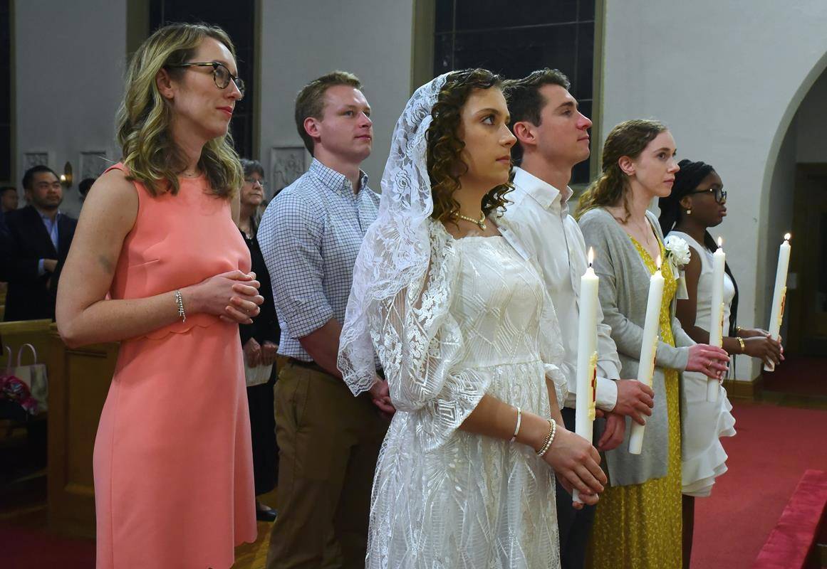 Easter Vigil at St. Patrick Cathedral. (Photos by James Sarkis)