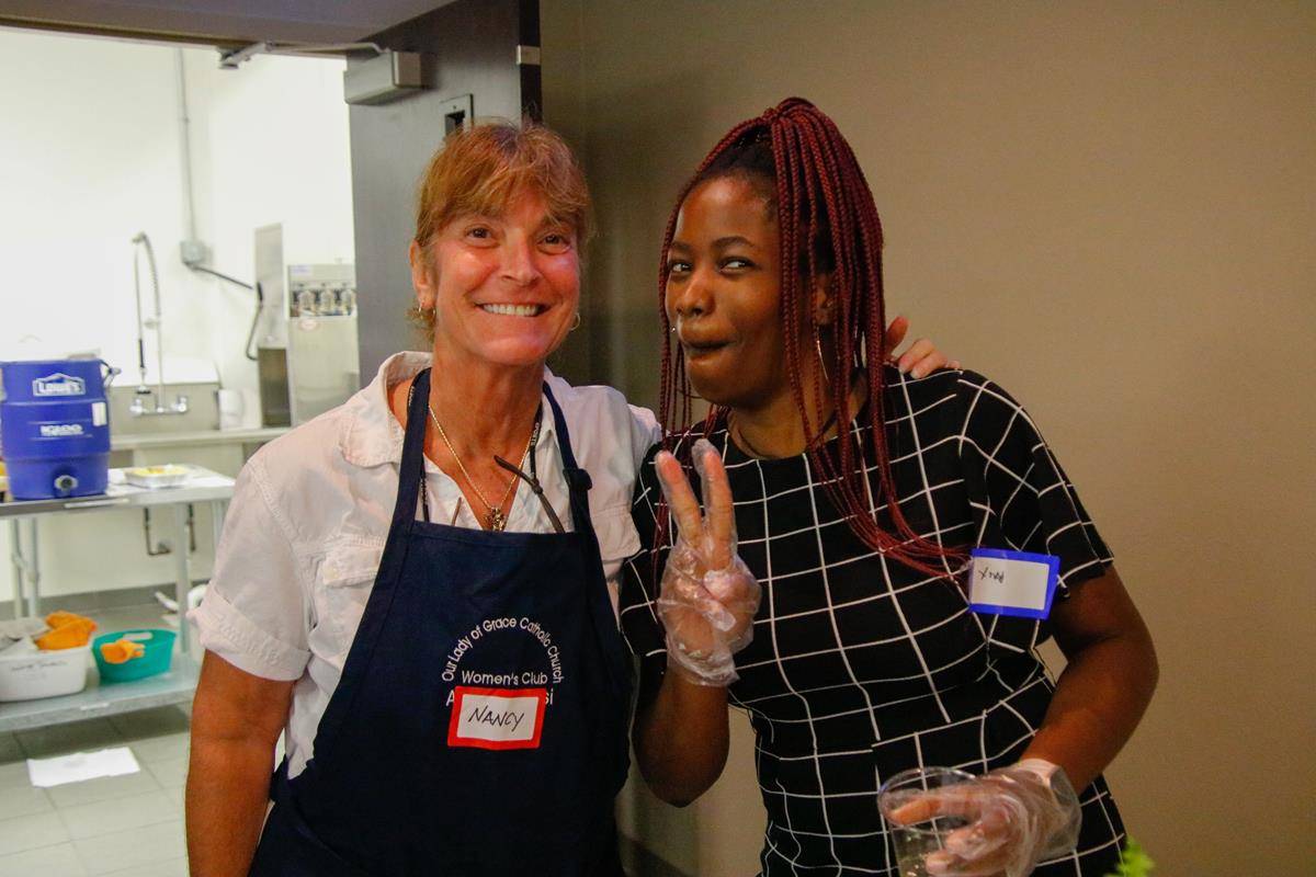 The parish dinner offered fellowship and fun, including for those who volunteered during the festivities.