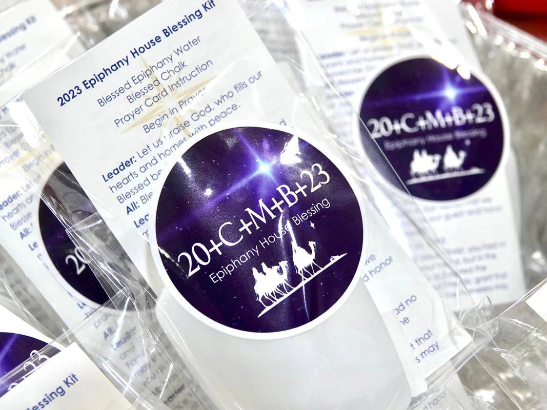 St. Mark Church assembled kits for parishioners to use to bless their homes.