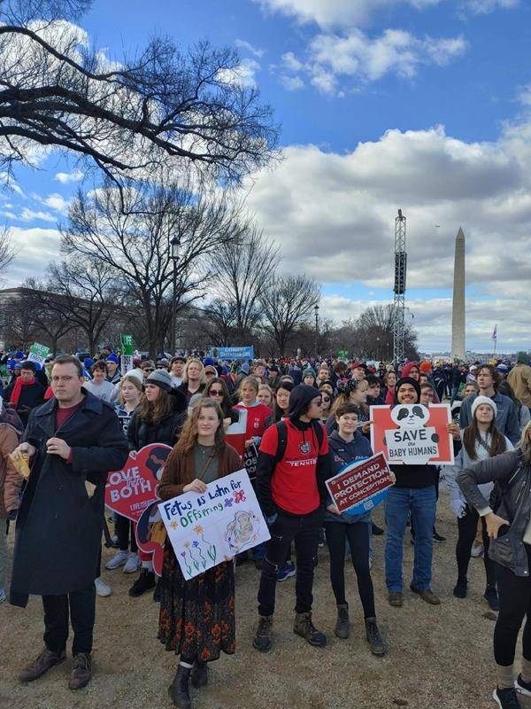 Belmont Abbey College marchers