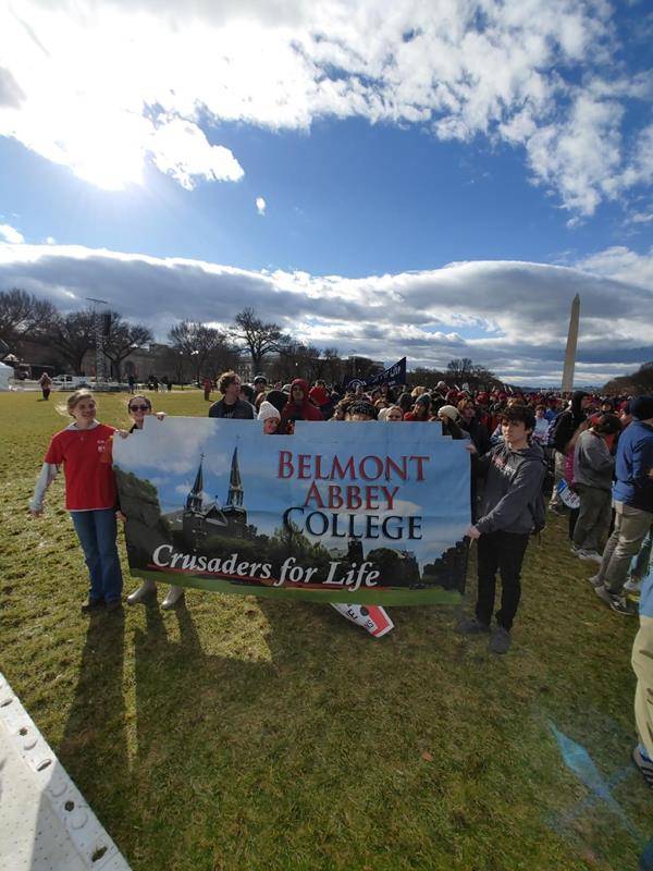 Belmont Abbey College marchers