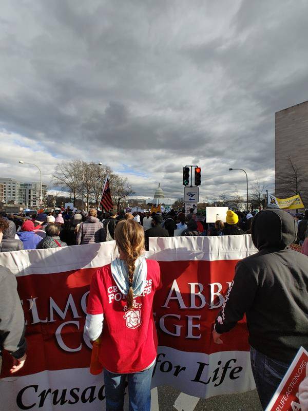 Belmont Abbey College marchers