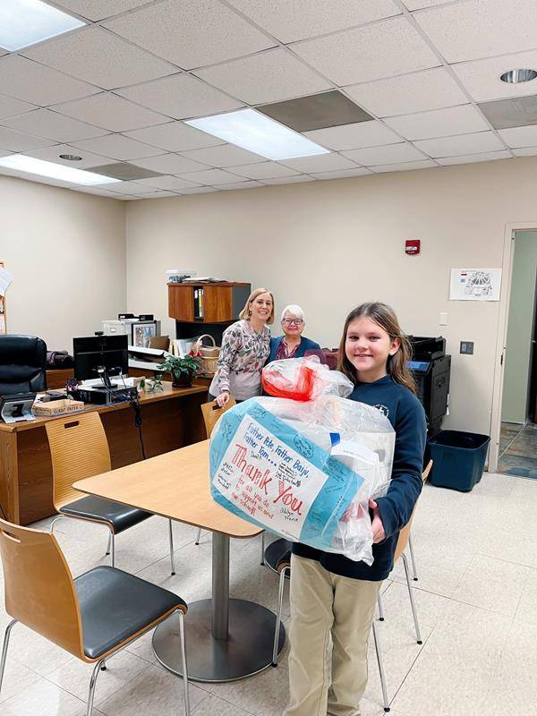 Immaculate Heart of Mary students deliver baskets of appreciation to first responders and other community impact leaders. 