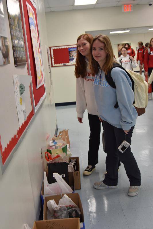 Students at Charlotte Catholic High School started a supplies drive for Catholic Charities and prayed the Joyful Mysteries of the Rosary with the other diocesan schools. 