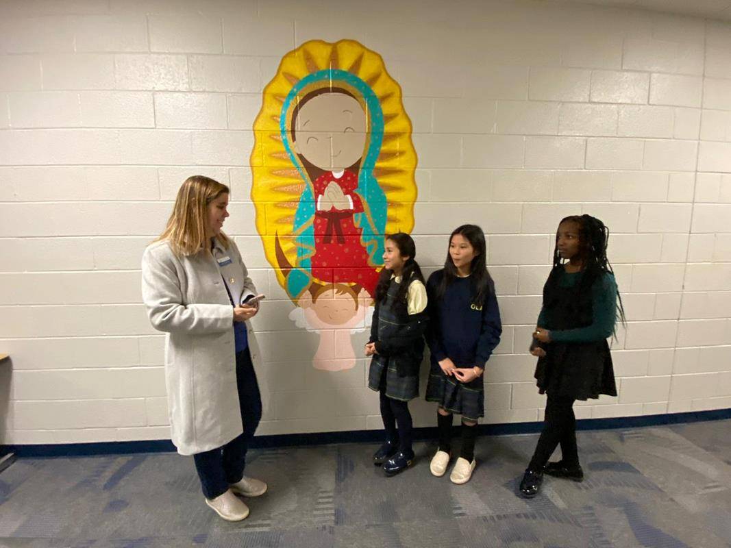 Our Lady of the Assumption students celebrate Candlemas during Catholic Schools Week. 