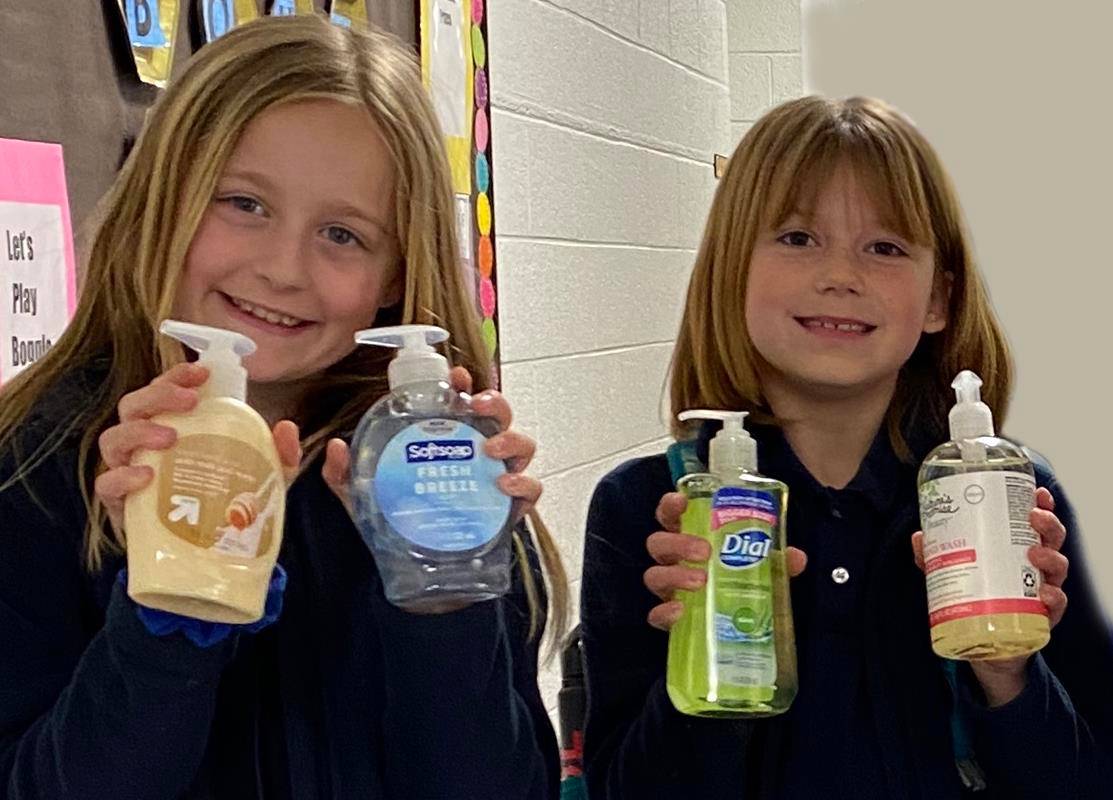 Seventh- and eighth-grade St. Pius X students made cards for residents of Dolan Manor senior apartments and collected socks and hand soaps for Urban Ministries in Greensboro.