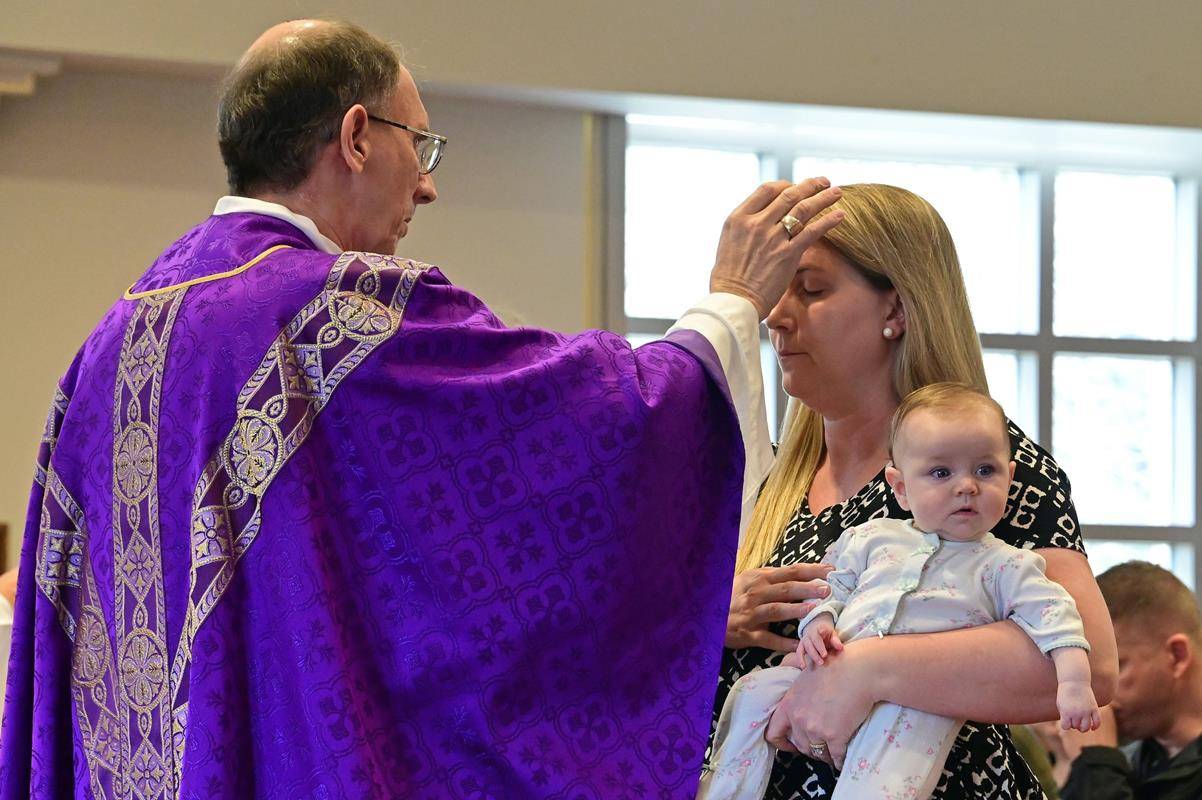 Bishop Peter Jugis celebrates Mass on Ash Wednesday at St. Patrick Cathedral. (Photo provided by James Sarkis)
